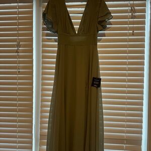 Elegant Olive Green Maxi Dress